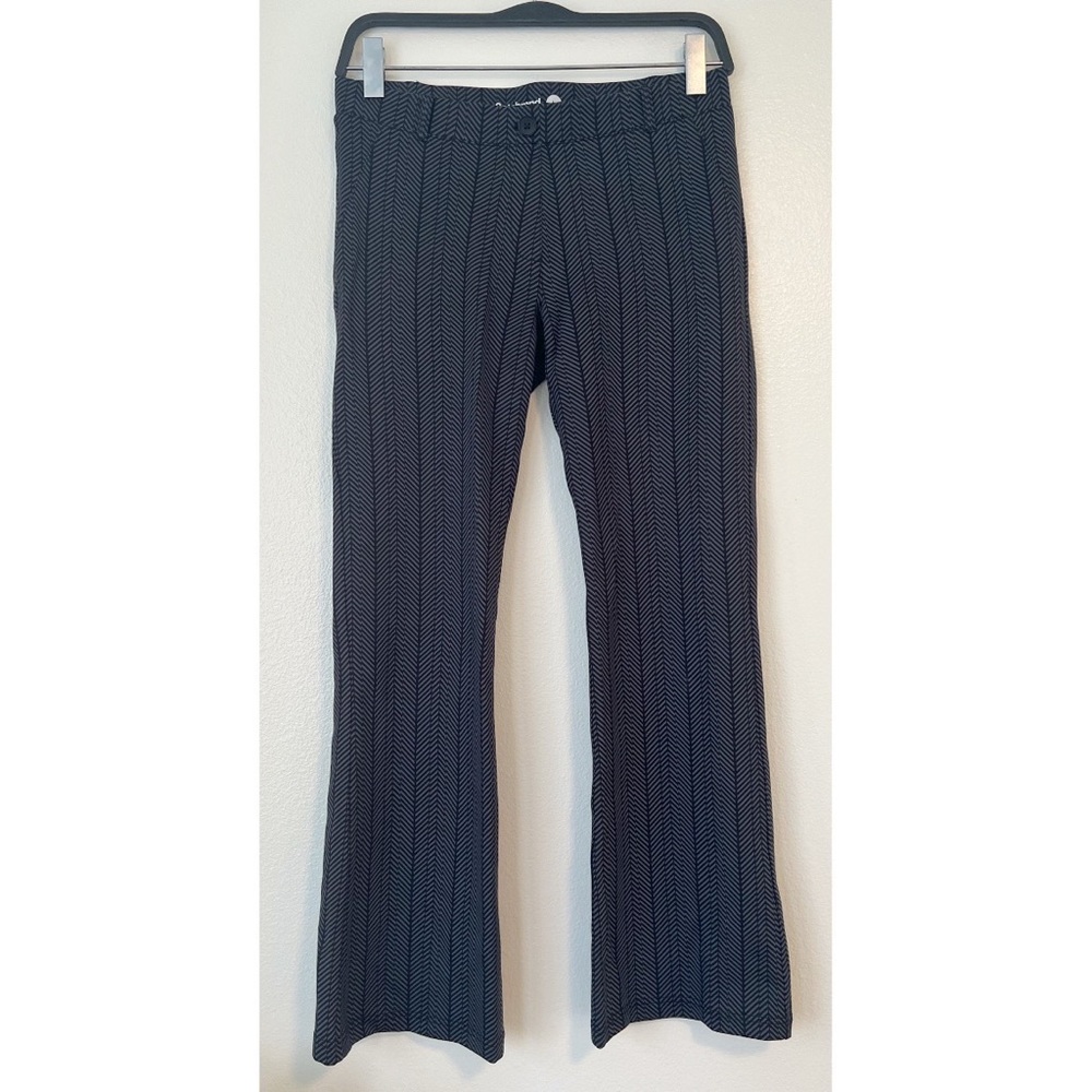 Betabrand Navy Chevron Boot-Cut Pants